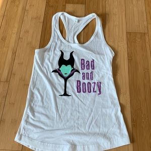 “Bad and boozy” Maleficent racer back tank size XS